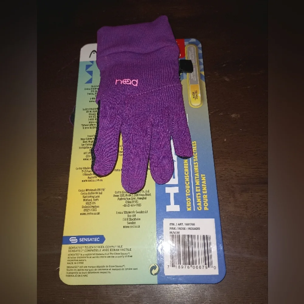 Head Kid's Touchscreen Gloves Purple Size Medium (6-10)